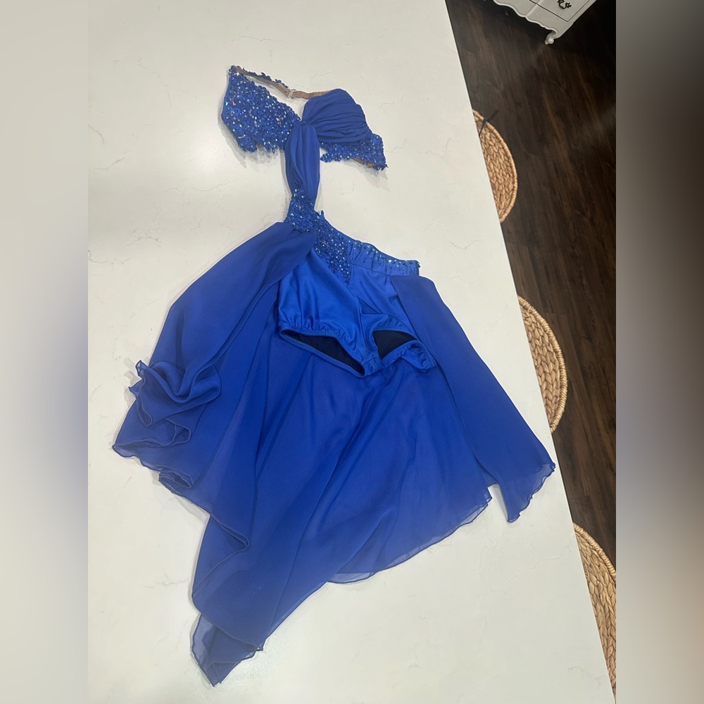 Custom Patrick J Design Blue Embellished Costume